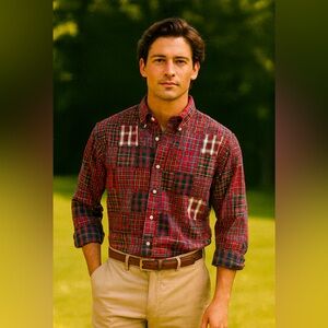 Heritage texture plaid - Ralph Lauren Polo Patcheork - Button Down Shirt